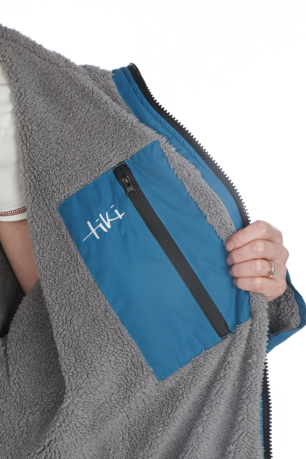 Tiki Tech Robe Teal With Grey Lining