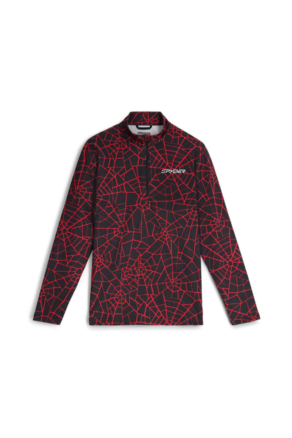 Spyder Mens Podium Half Zip Thermal Base Layer Top Spyder Red