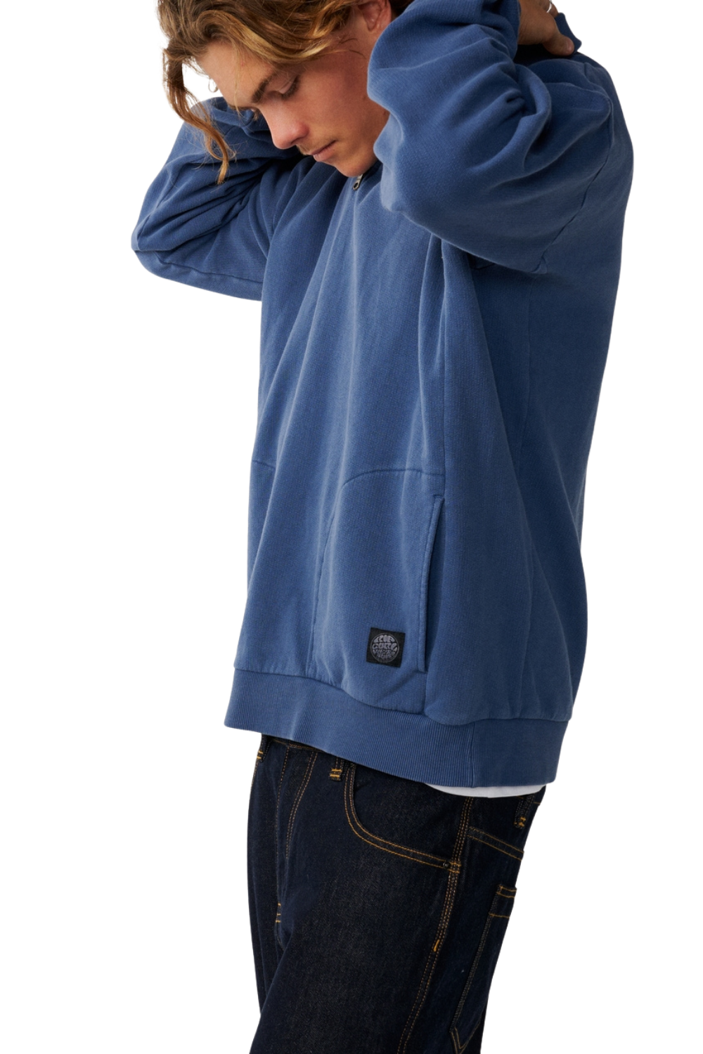 Rip Curl Premium Surf 1/4 Zip Crew Light Navy