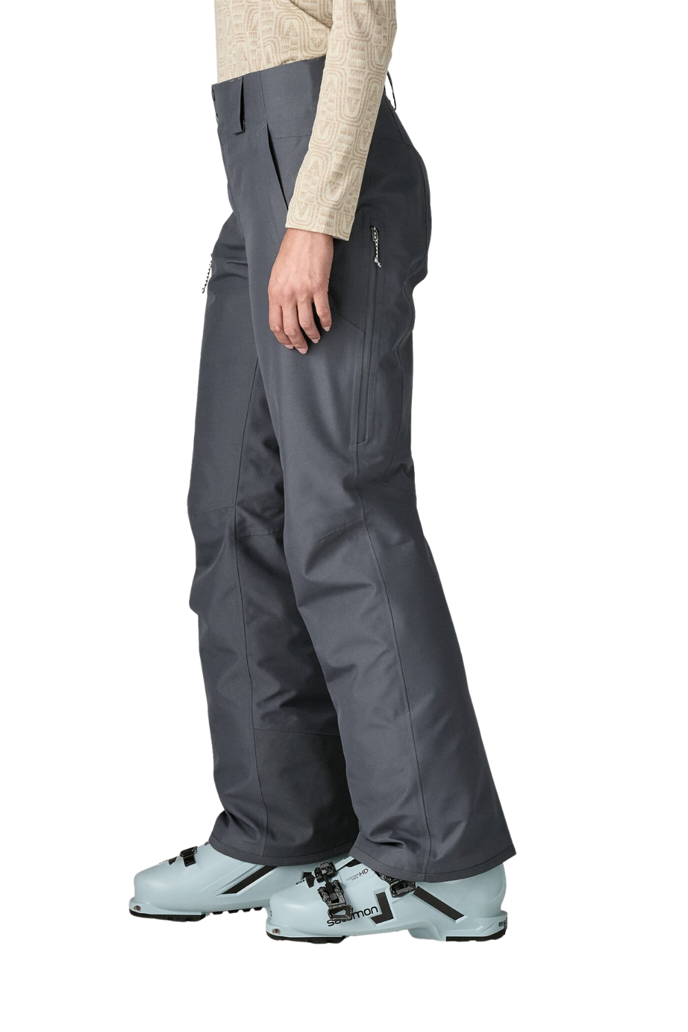 Patagonia Womens Insulated Powder Town Snow Pants Regular Smolder Blue