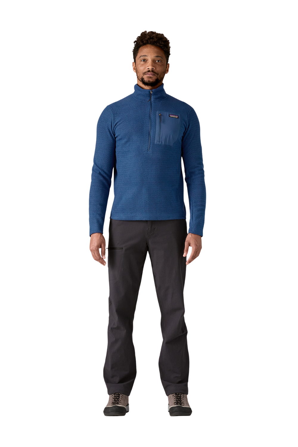 Patagonia Mens R1 Air Fleece Zip-Neck Clement Blue
