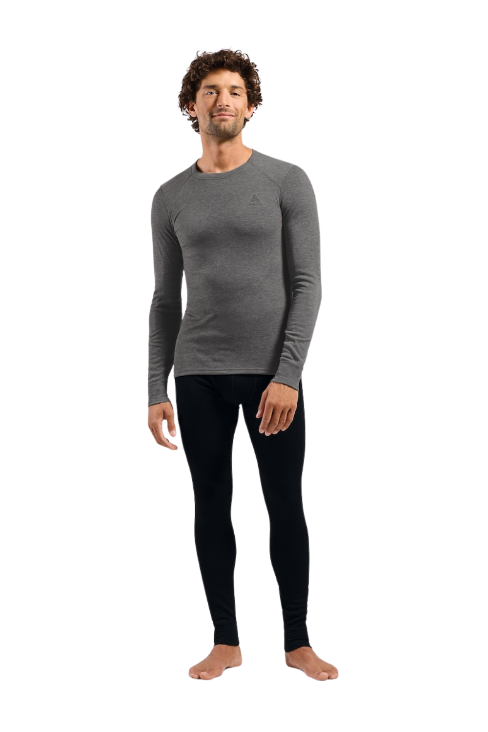 Odlo Active Warm Mens Base Layer Top Steel Grey Melange