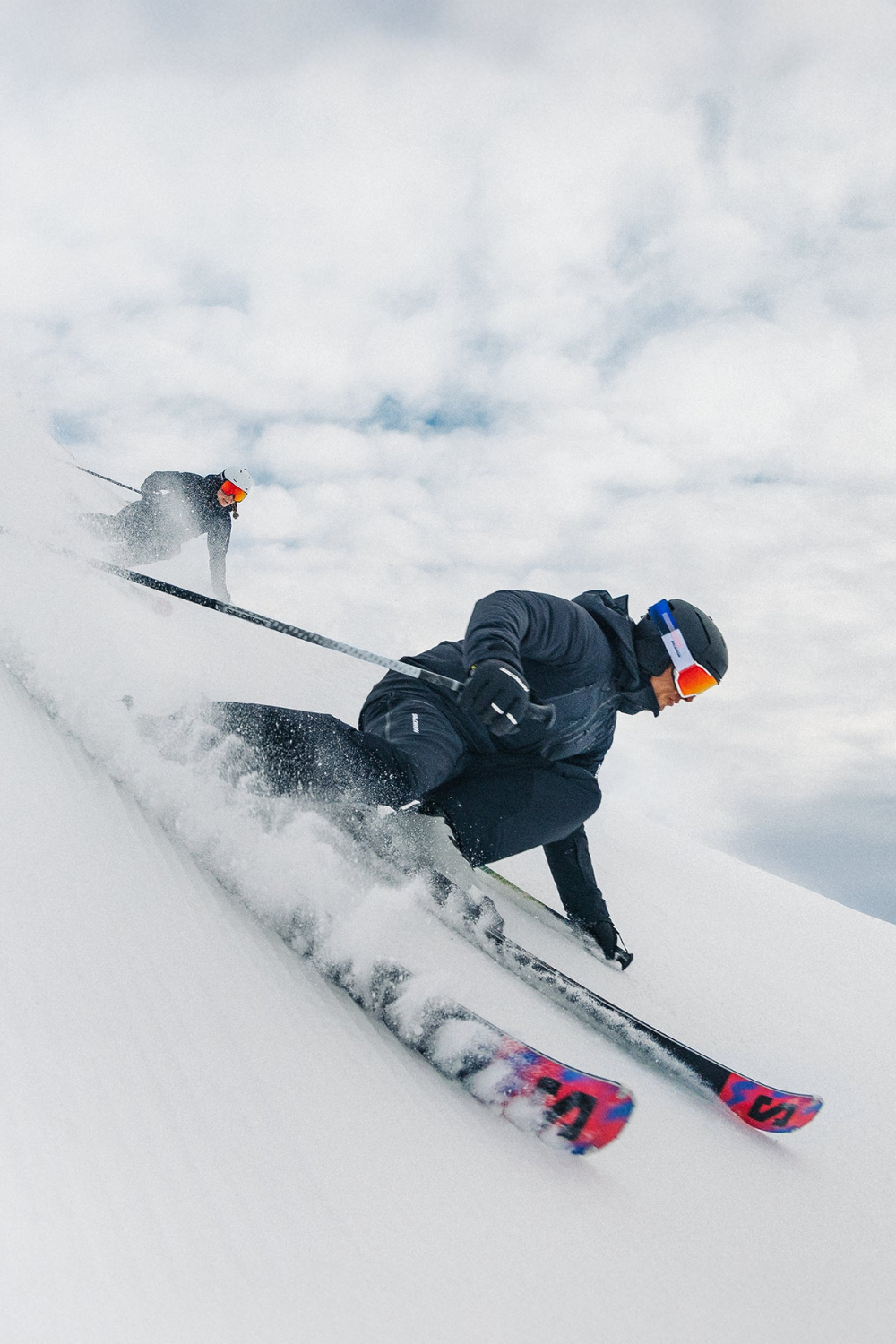 Salomon Addikt Pro 66 Womens Skis + MI12 Gripwalk Binding White/Race Blue/Rhodamine