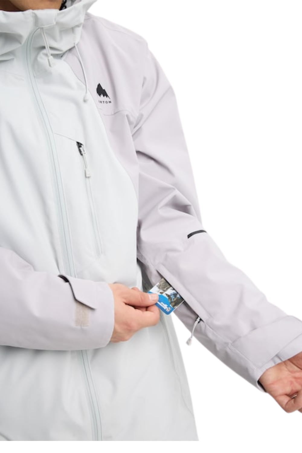 Burton Mens Reserve 2L Snow Shell Jacket Gray Cloud/Washed Lavender