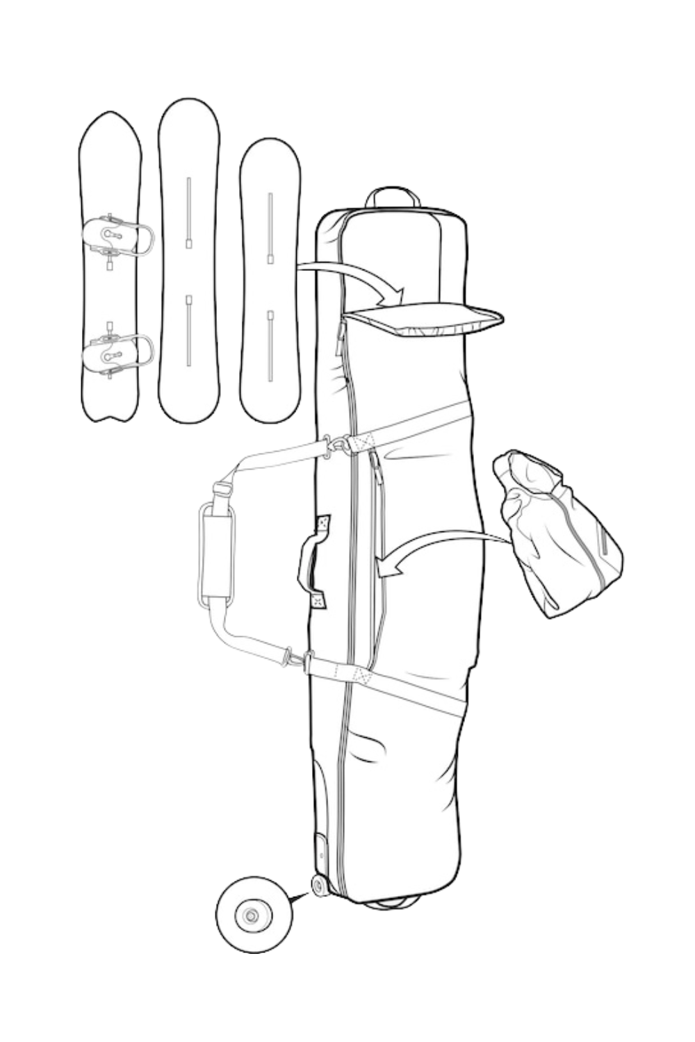 Burton Wheelie Gig Snowboard Bag True Black