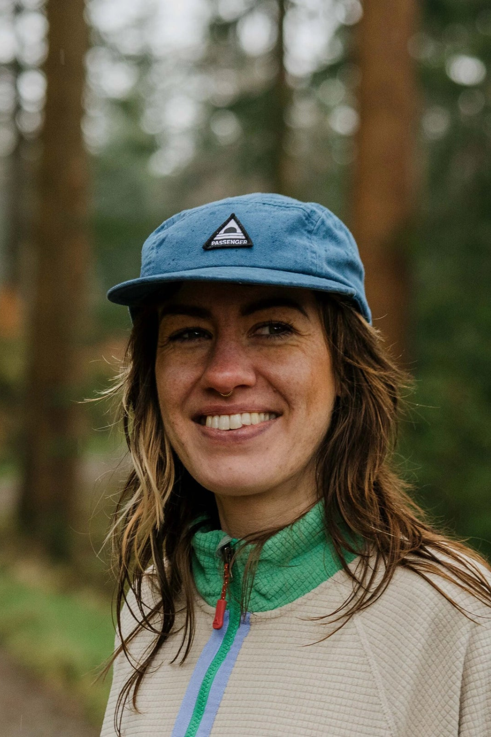 Passenger Fixie Recycled 5 Panel Cap Tidal Blue