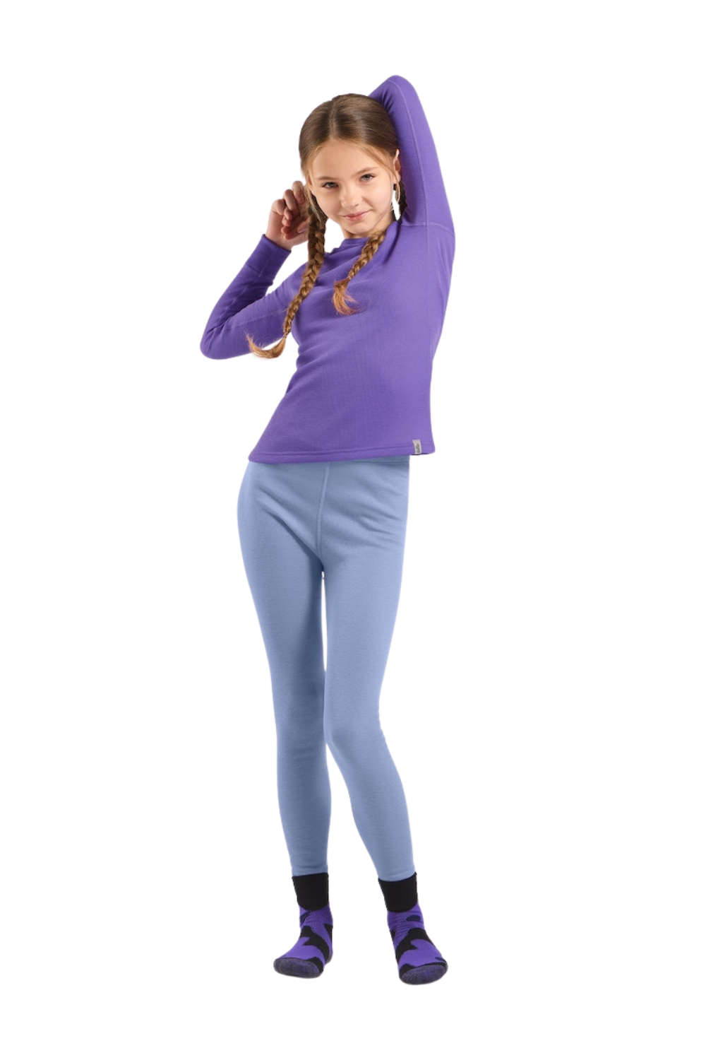 Odlo Active Warm Kids Base Layer Pants Blue Heron