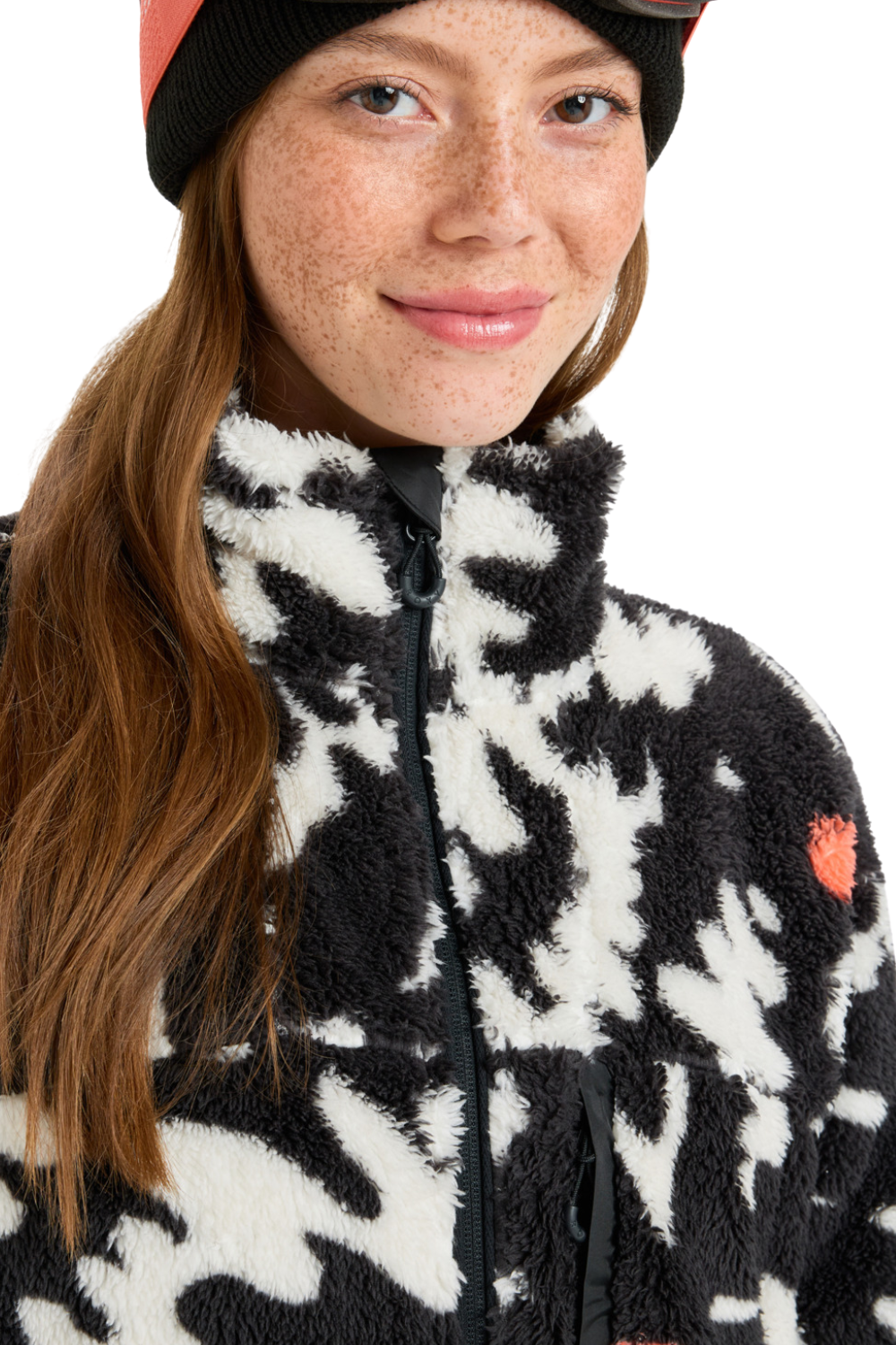 Roxy Womens Alabama Technical Mid Layer Fleece True Black Big Flower