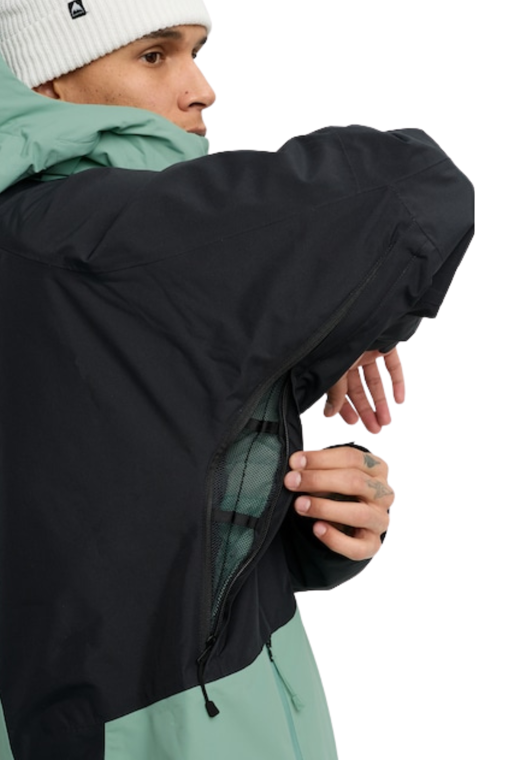 Burton Mens Reserve 2L Insulated Snow Jacket Soft Sage/True Black