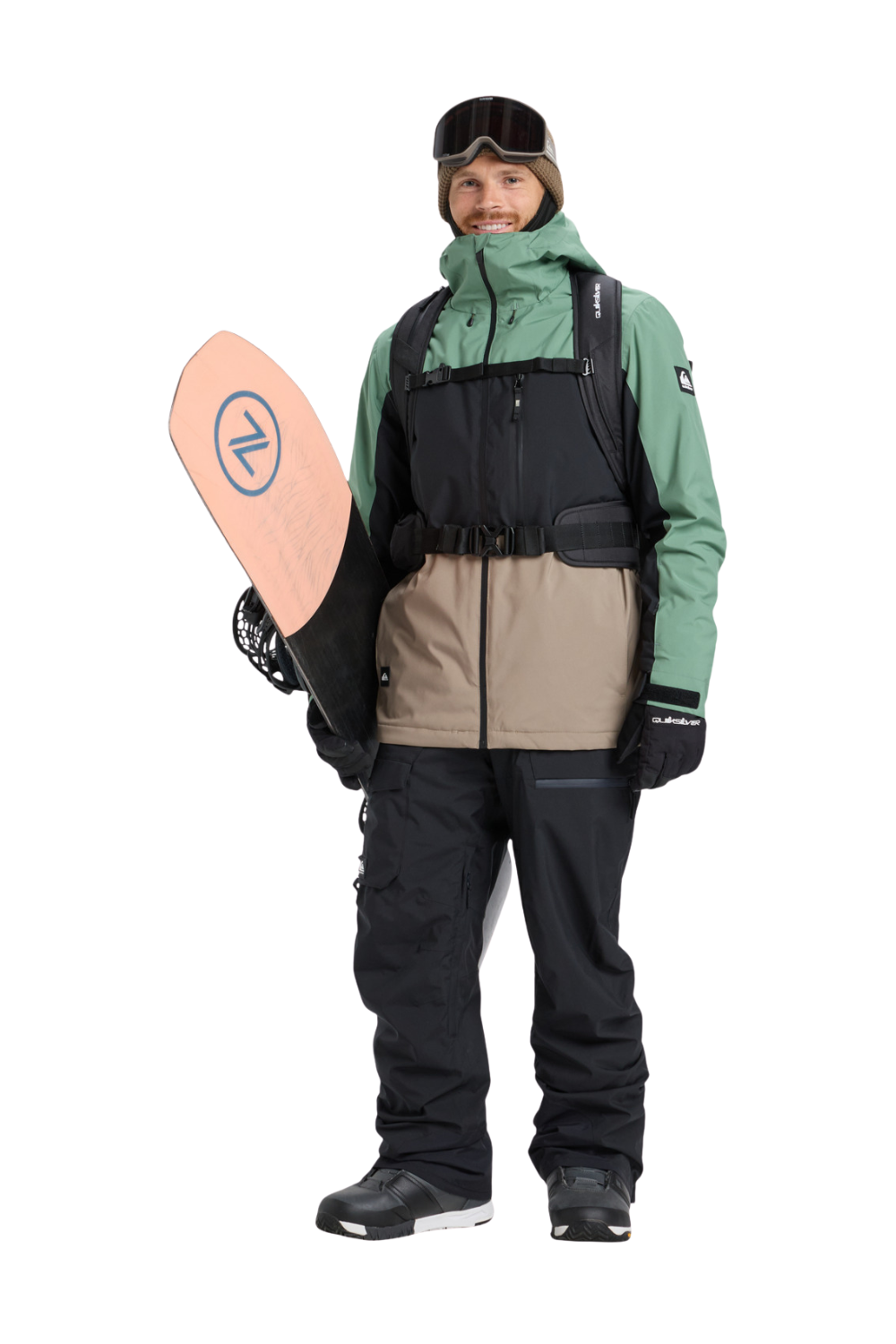 Quiksilver Mens Sycamore Block 20K Technical Snow Jacket Dark Ivy