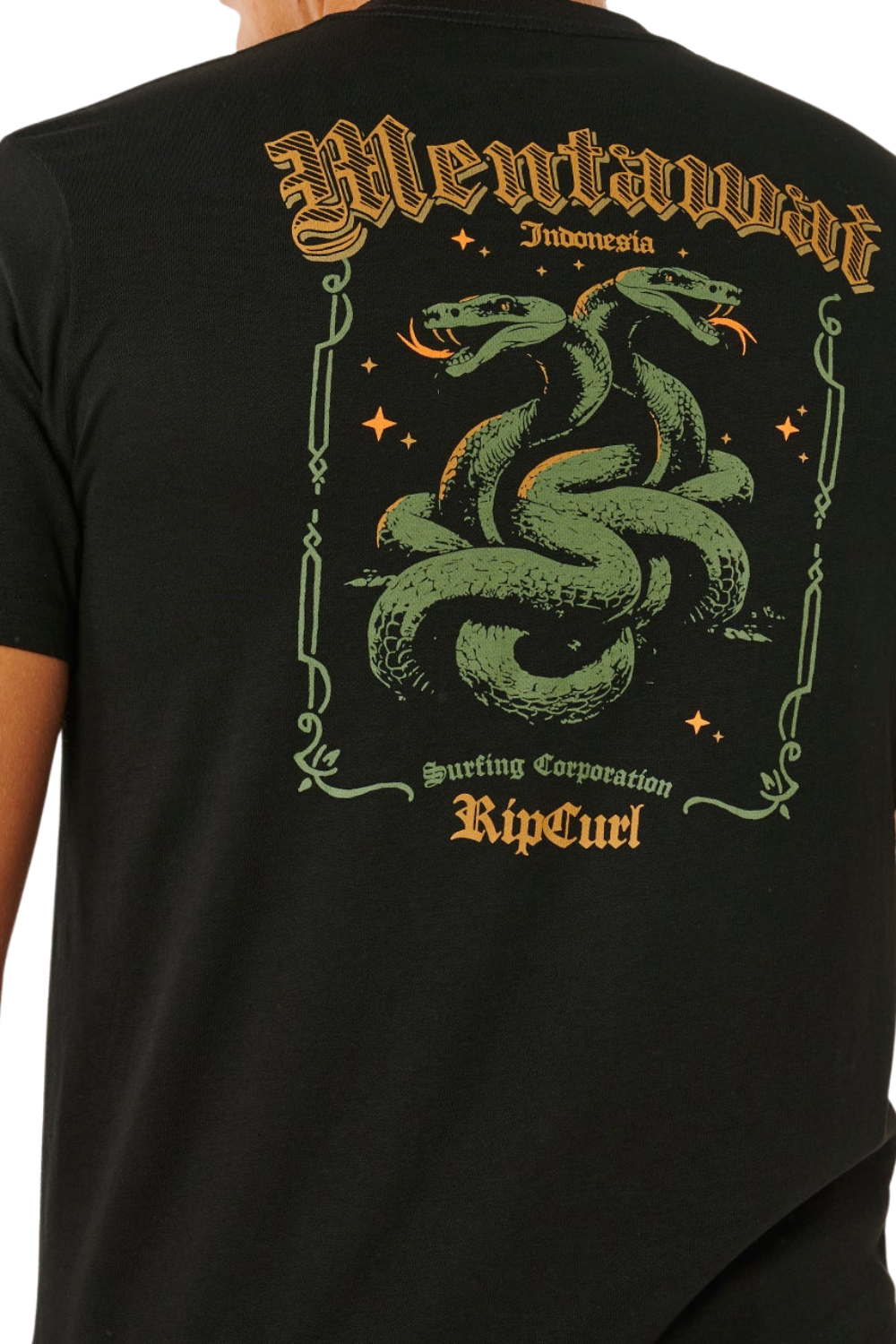 Rip Curl Desti Animals Mens T-Shirt Black