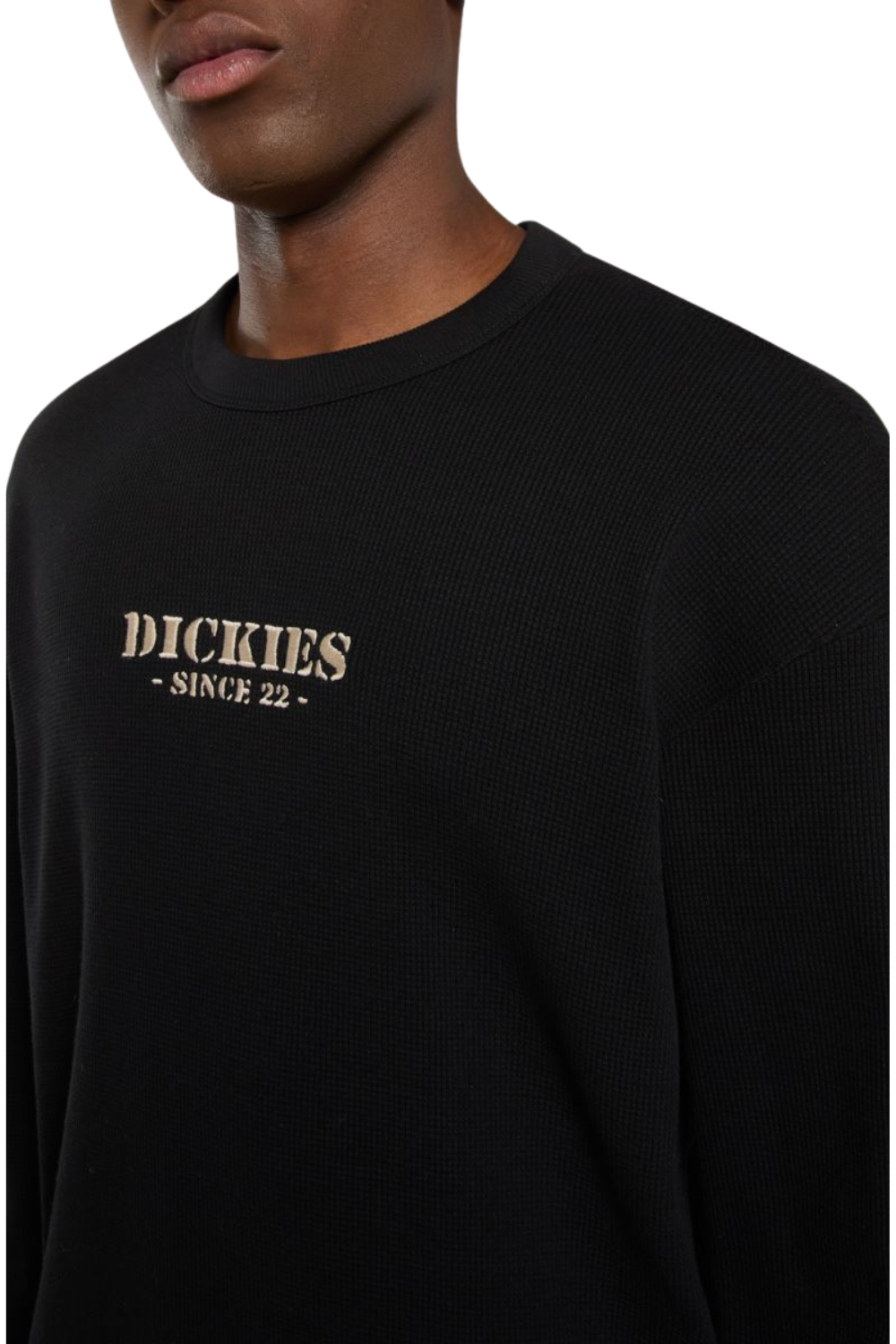 Dickies Heavy Weight Waffle Long Sleeve T-Shirt Black
