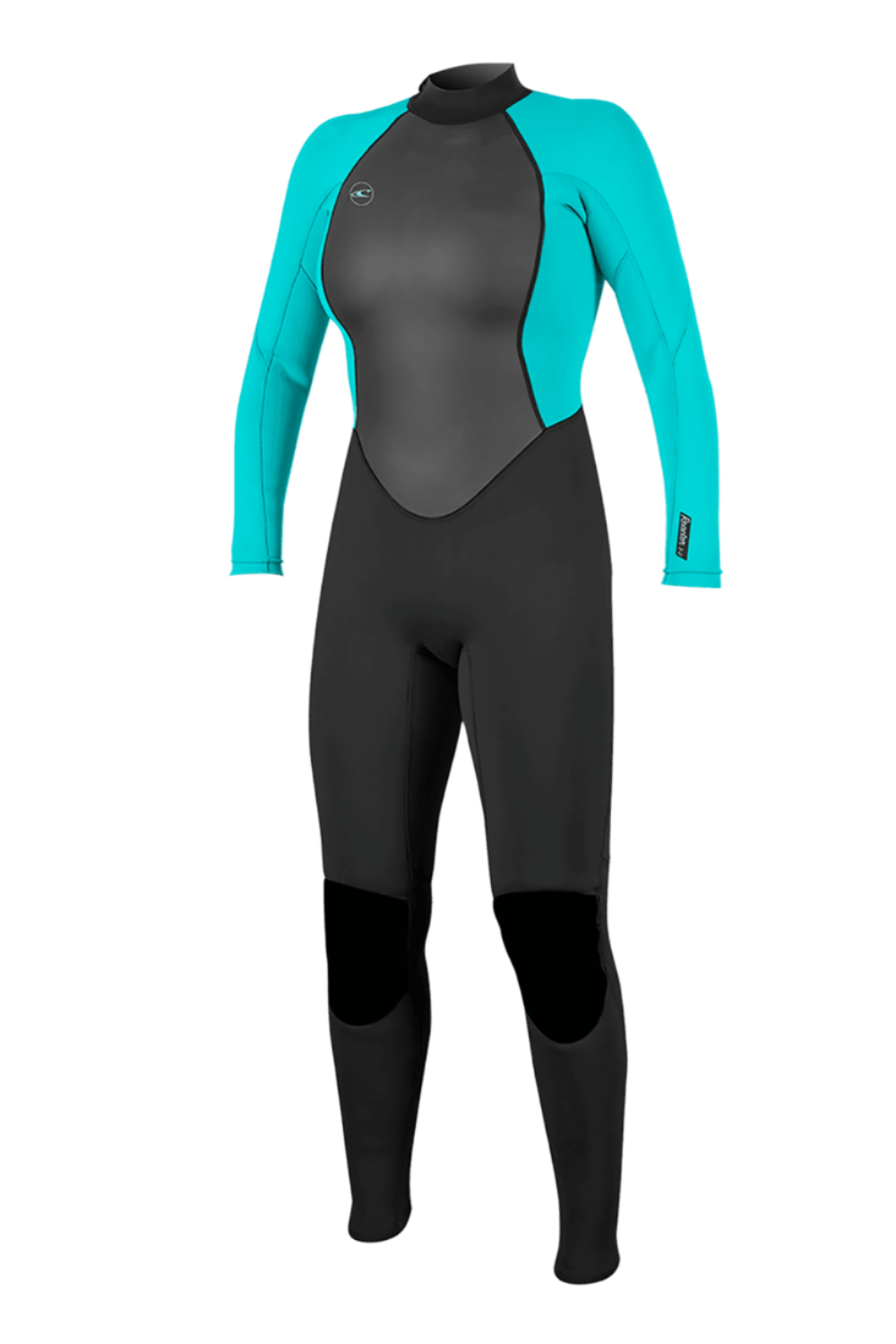 O'Neill Womens Reactor-2 3/2mm Back Zip Full Wetsuit Black/Light Aqua