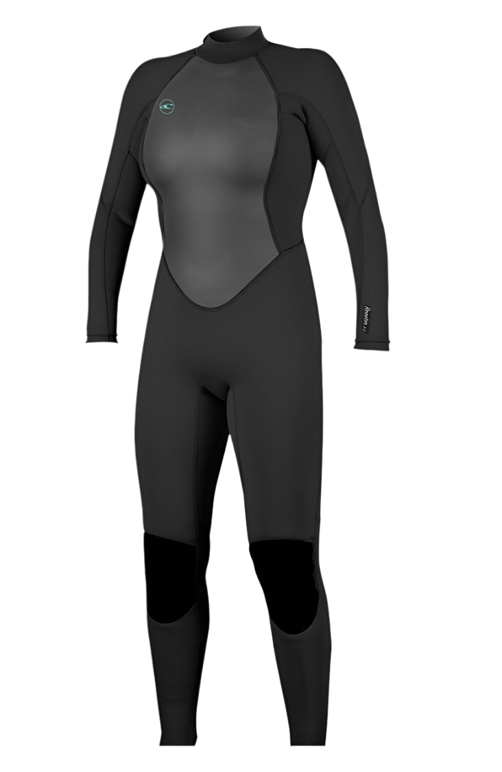 O'Neill Womens Reactor 2 3/2 Back Zip Full Wetsuit Black