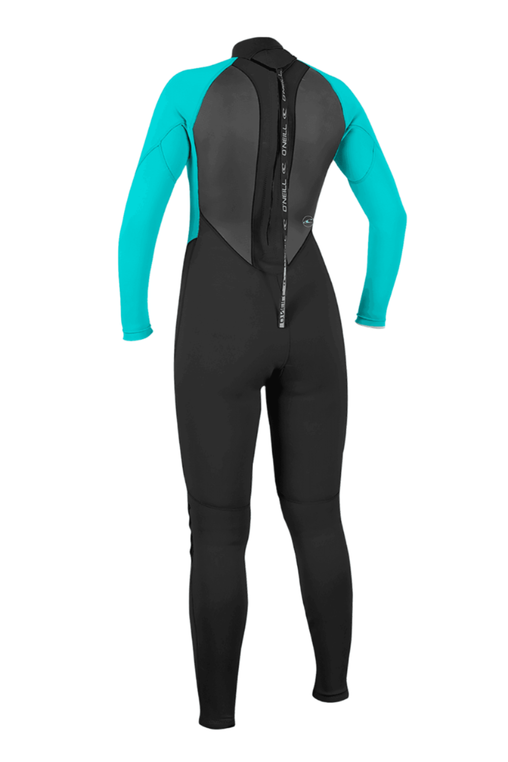 O'Neill Womens Reactor-2 3/2mm Back Zip Full Wetsuit Black/Light Aqua