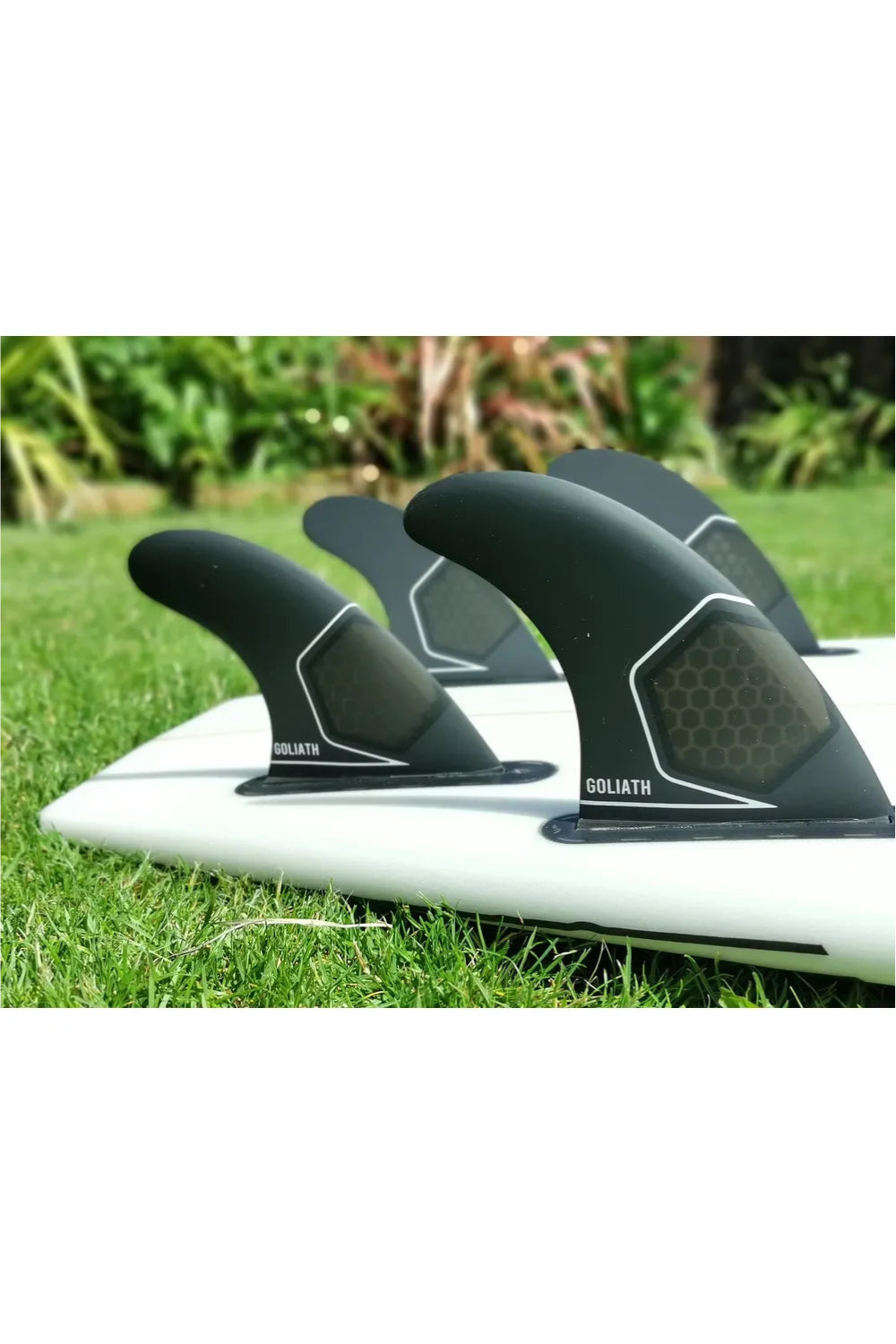 Goliath Honeycomb 5 Fin Set Single Tab (Futures compatible) Surfboard Fins Black