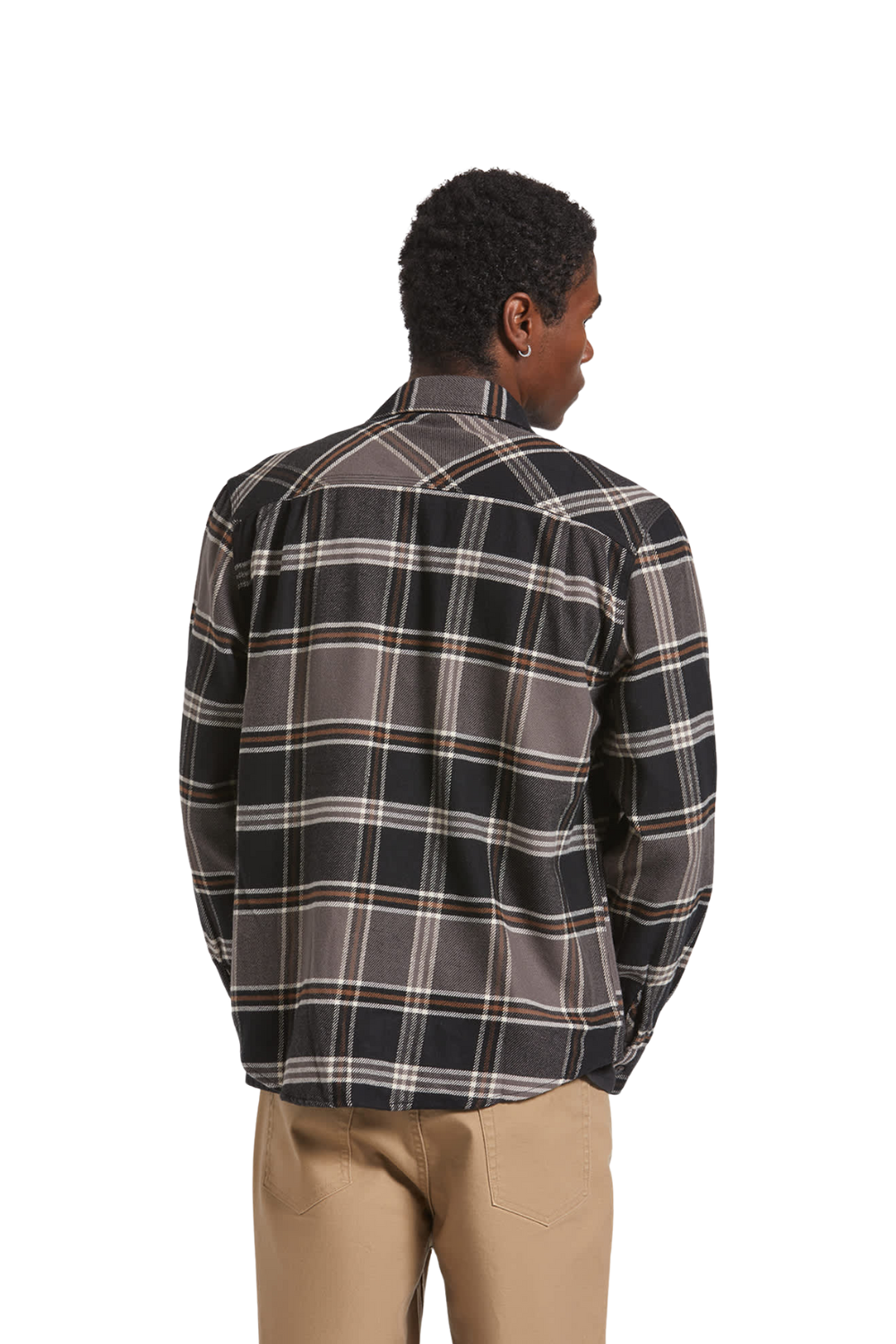 Brixton Bowery Flannel Shirt Black Charcoal Pinecone