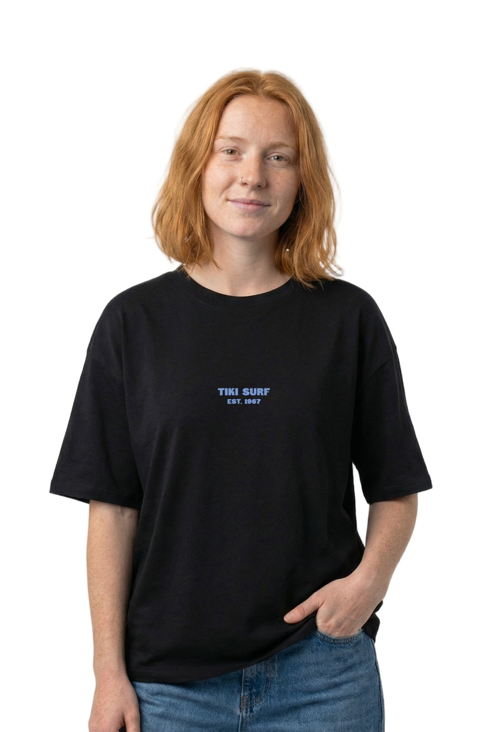 Tiki Fin Womens T-Shirt Black
