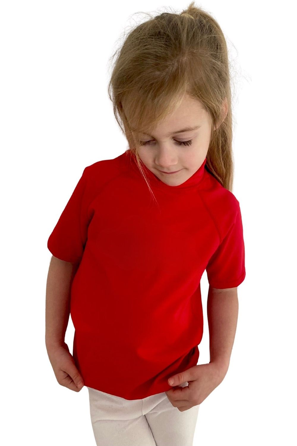 Tiki Kids S/S Rash Vest No Logo Red