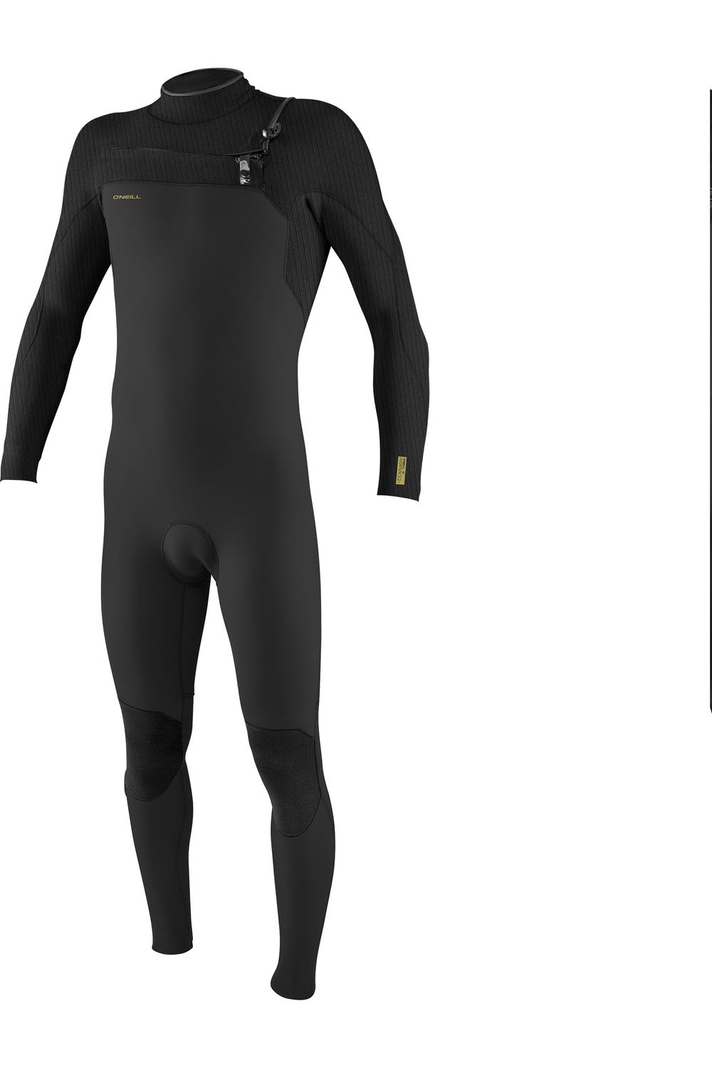 O'Neill Hyperfreak 5/4+ Wetsuit With Chest Zip In Raven Black