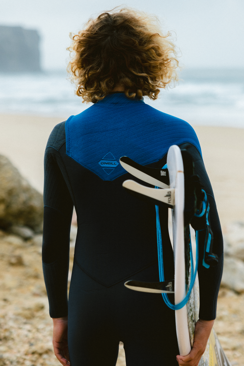 O'Neill Youth Hyperfreak 4/3+ Chest Zip Full Dark Orion/Deep Sea/Copen Blue