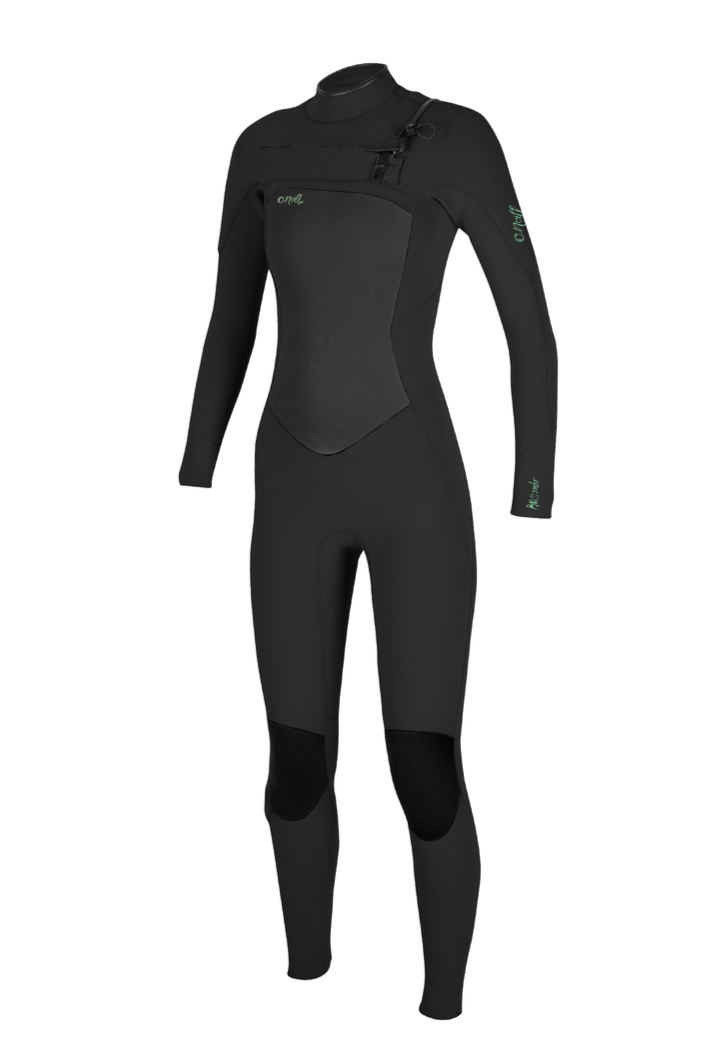 O'Neill Womens Epic 3/2 Wetsuit Chest Zip Full Black
