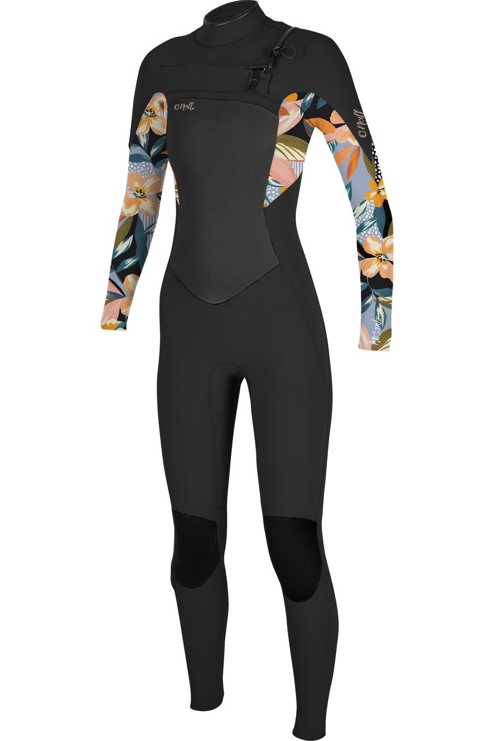 O'Neill Epic Women's 3/2 Wetsuit With Chest Zip In Black & Demiflor