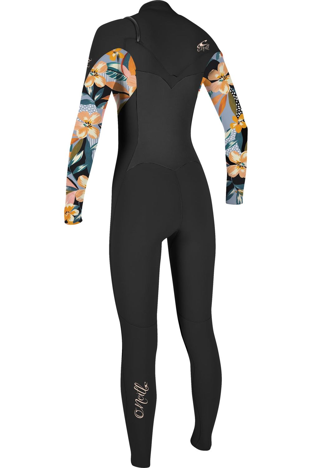 O'Neill Epic Women's 3/2 Wetsuit With Chest Zip In Black & Demiflor