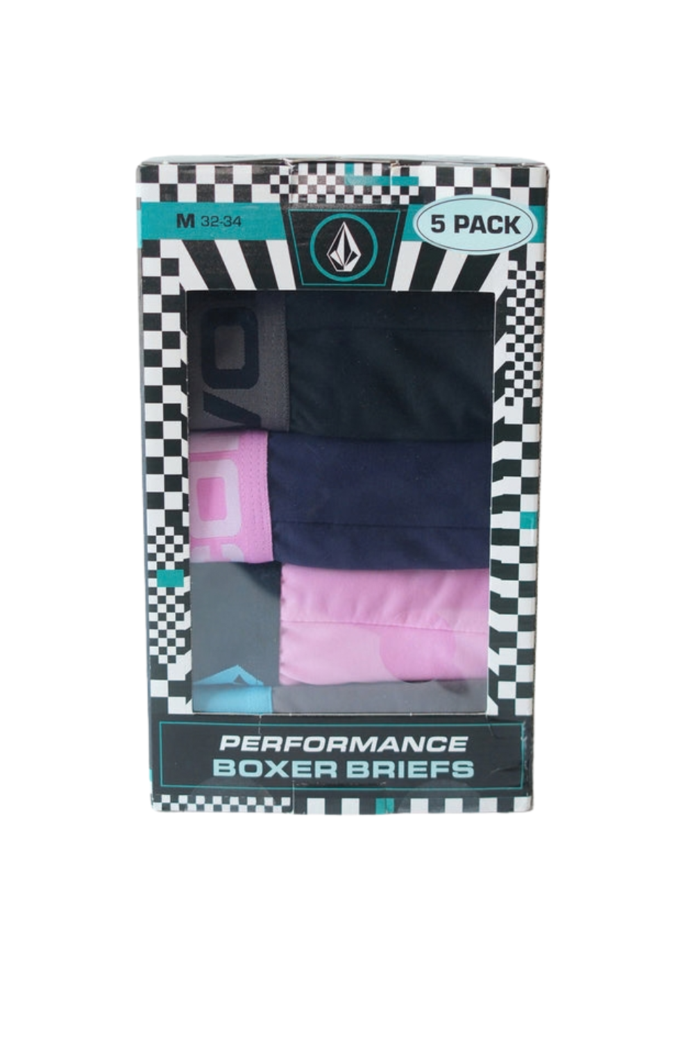 Volcom Mens Performance Boxer Briefs 5 Pack Multi Mix