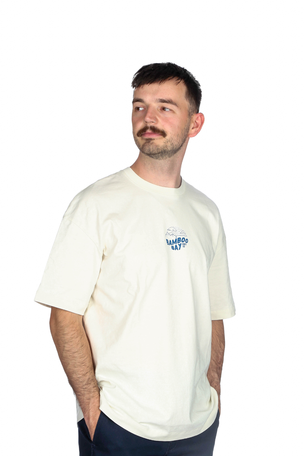 BamBooBay Re-Worked T-Shirt Ivory