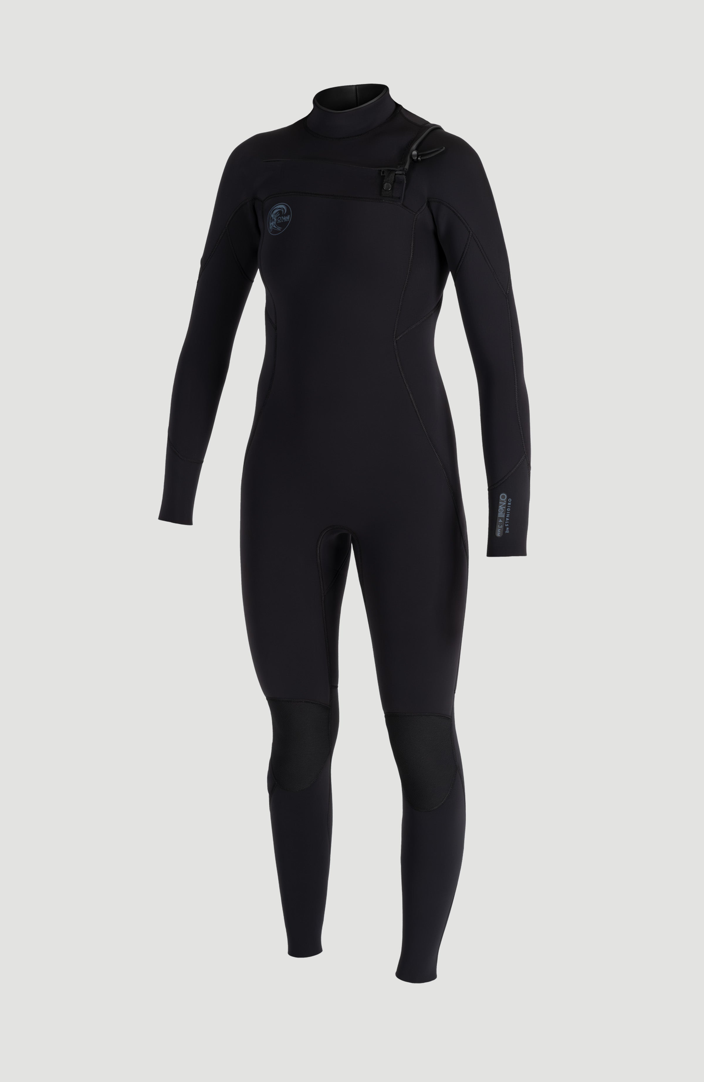 O'Neill Womens O'Riginal RG8 3/2 Chest Zip Full Wetsuit Black/Black/Black