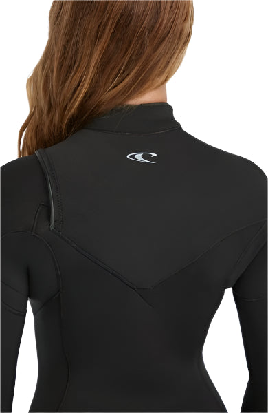 O'Neill Womens Epic 3/2Mm Chest Zip Full Wetsuit Black/Black/Black