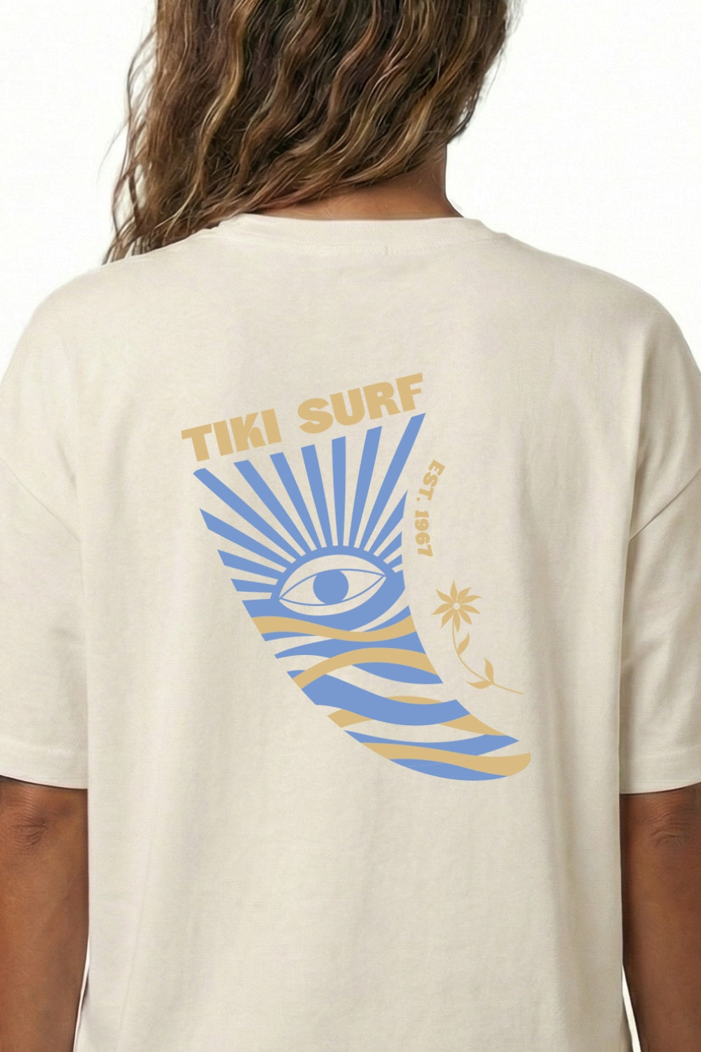 Tiki Fin Womens T-Shirt Ivory
