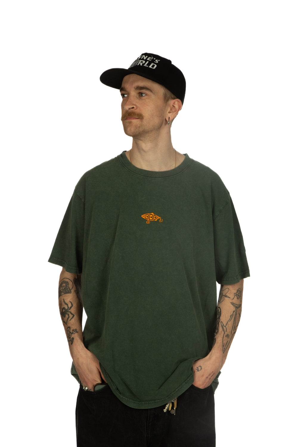 BamBooBay Lure Metal T-Shirt Stone Washed Green