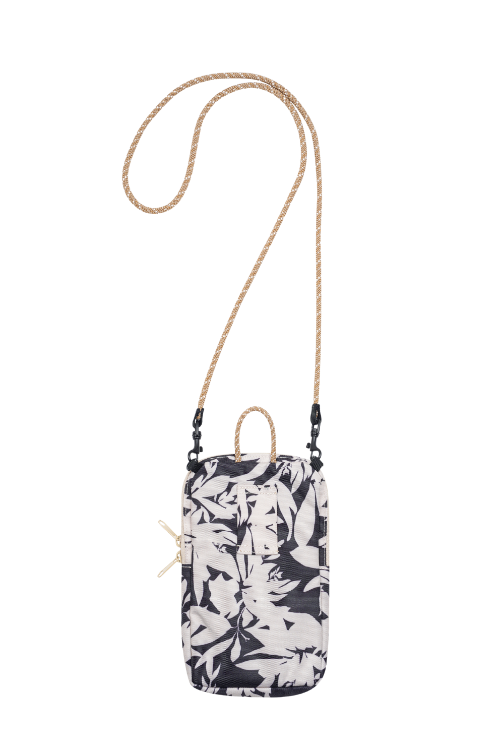 Kavu Essential Case Crossbody Bag Black/White Fronds