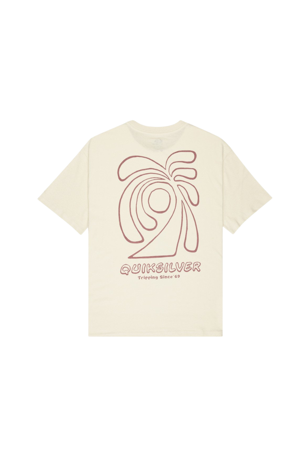 Quiksilver Curve Palm Mens T-Shirt Bone White