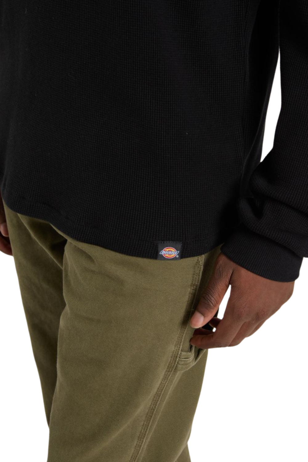 Dickies Heavy Weight Waffle Long Sleeve T-Shirt Black