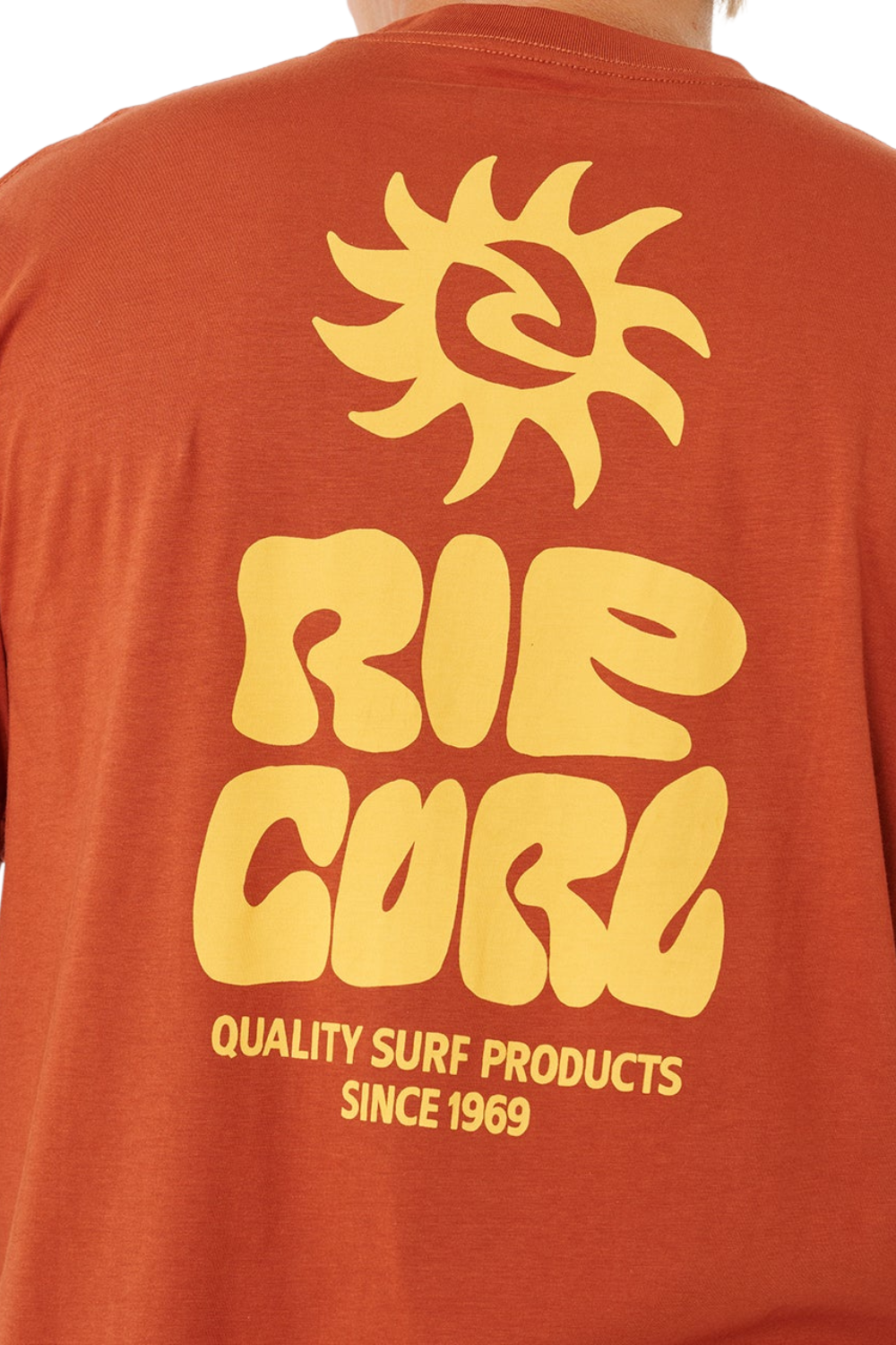 Rip Curl Pacific Rinse Glass Off Mens T-Shirt Baked Clay