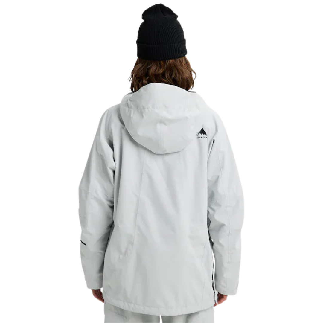 Burton Womens Reserve 2L Relaxed Snow Anorak Gray Cloud