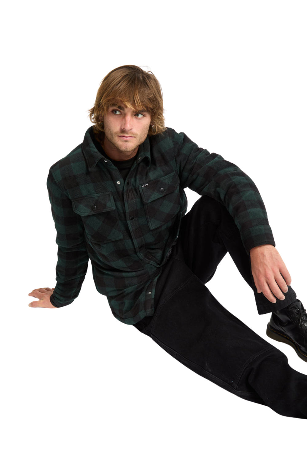 Volcom Bowered Fleece Overshirt Scarab