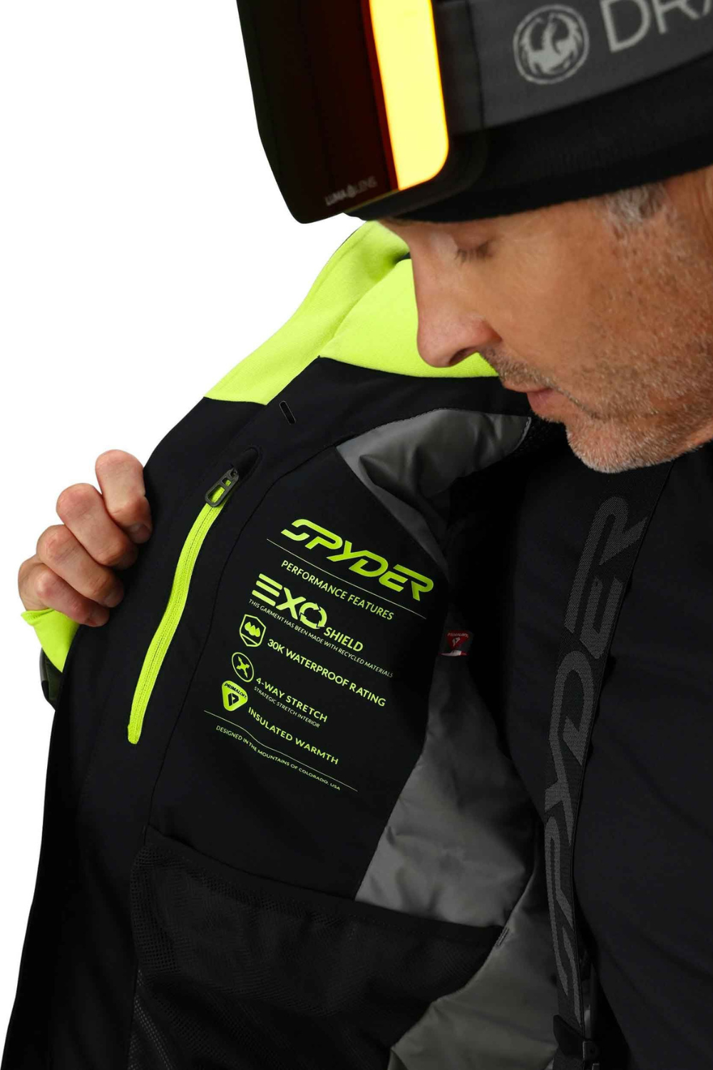 Spyder Mens Titan Insulated Snow Jacket Black/Grey