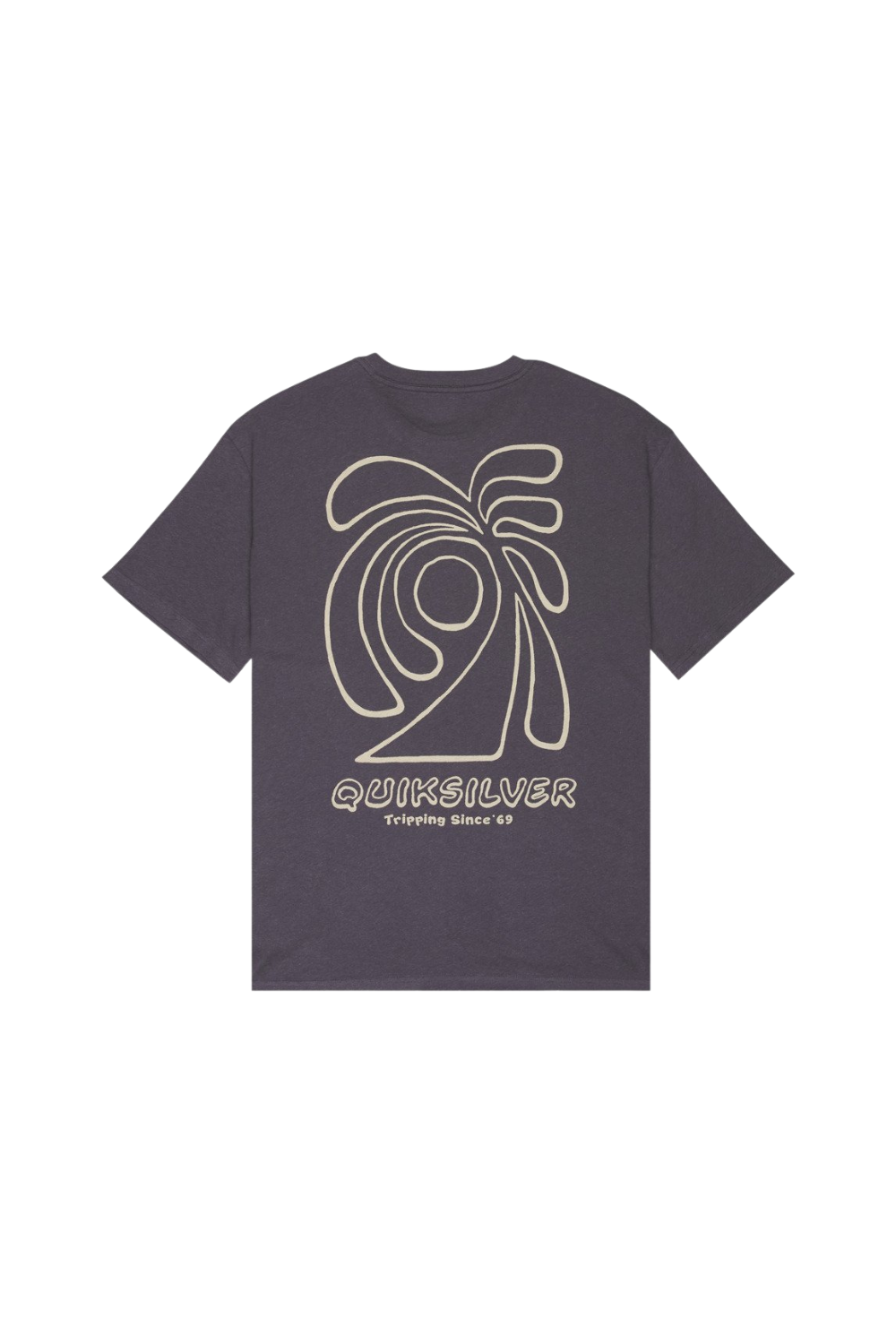 Quiksilver Curve Palm Mens T-Shirt Iron Gate