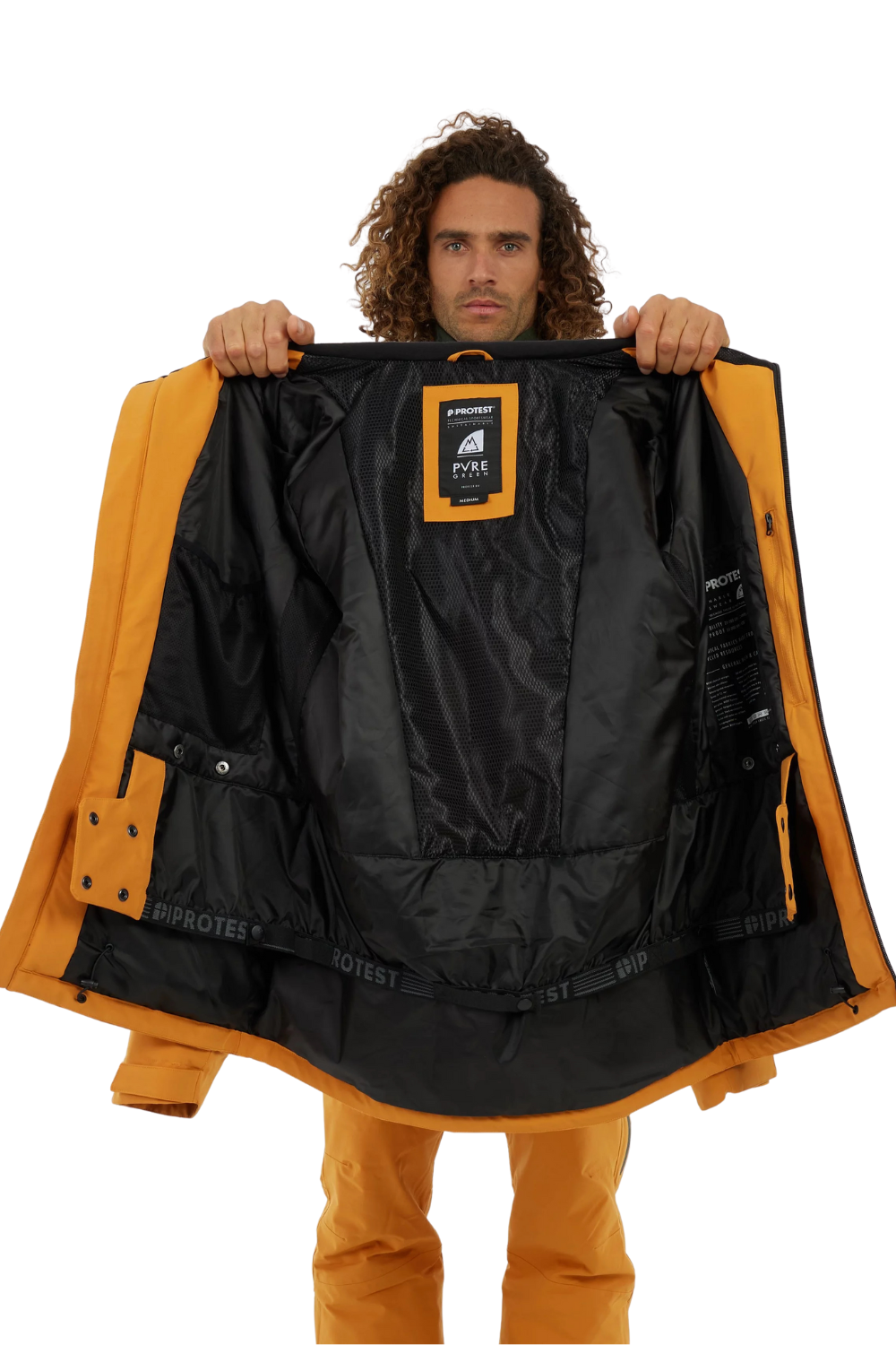 Protest PRTTimothy Snow Jacket Caramel Yellow