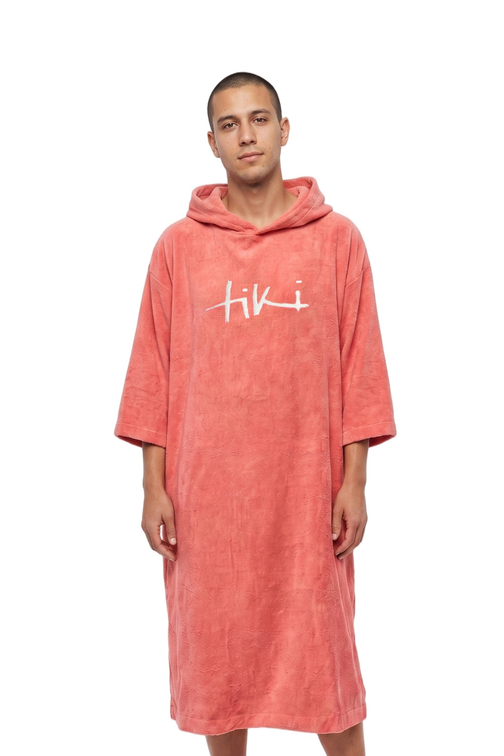 Tiki Adults Hooded Change Robe Living Coral