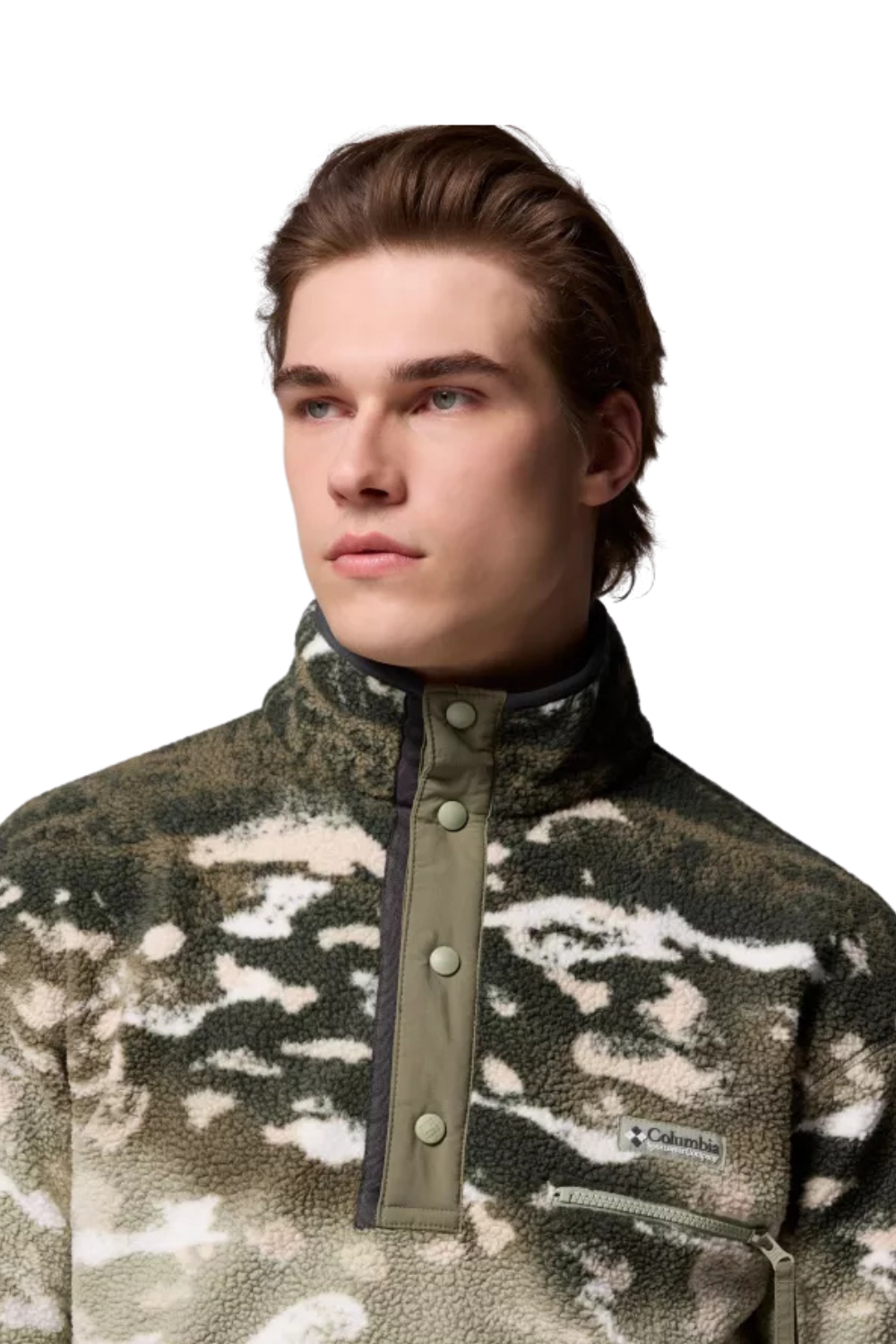 Columbia Helvetia II Mens Printed Half Snap Fleece Safari Sisters