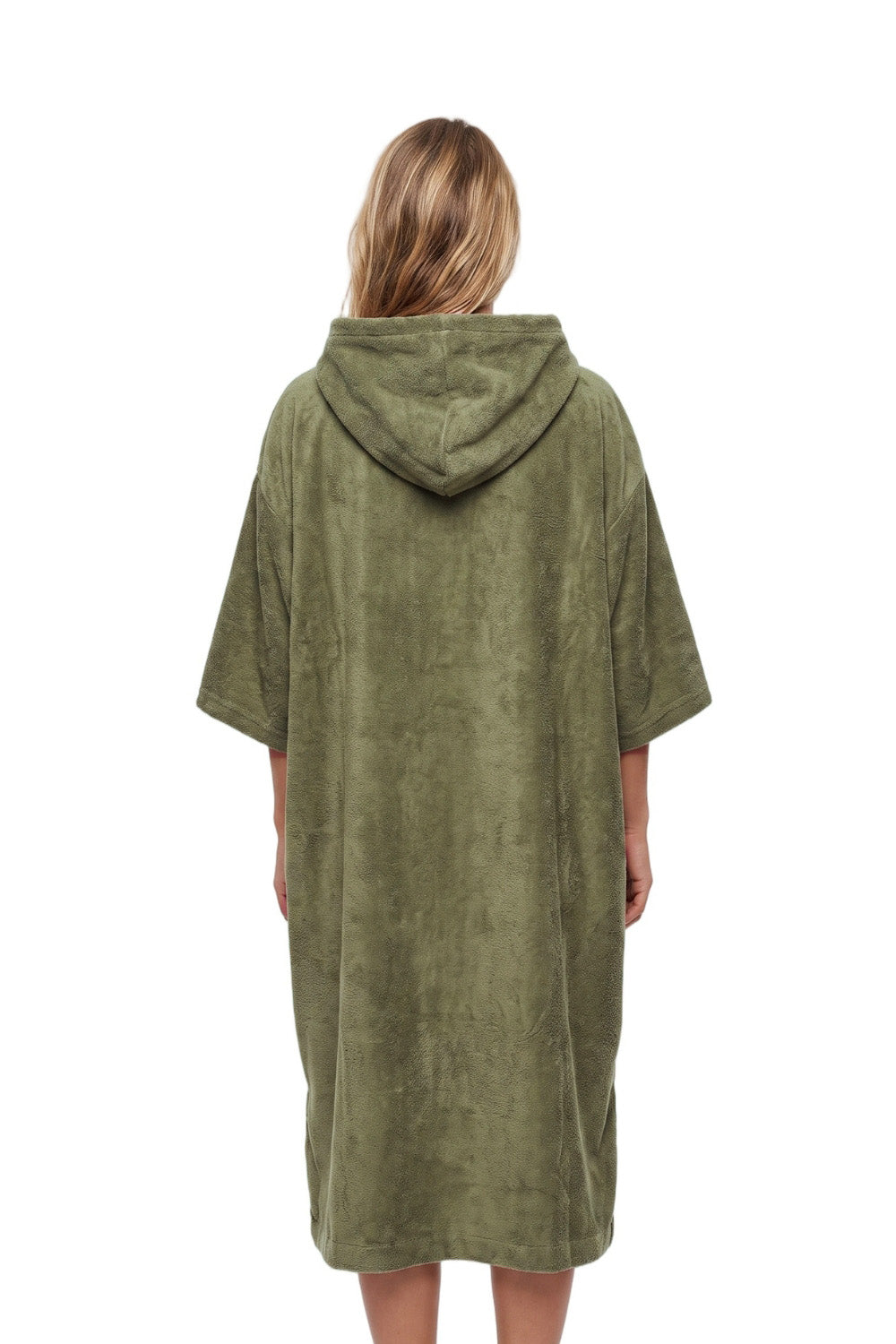 Tiki Adults Hooded Change Robe Burnt Olive
