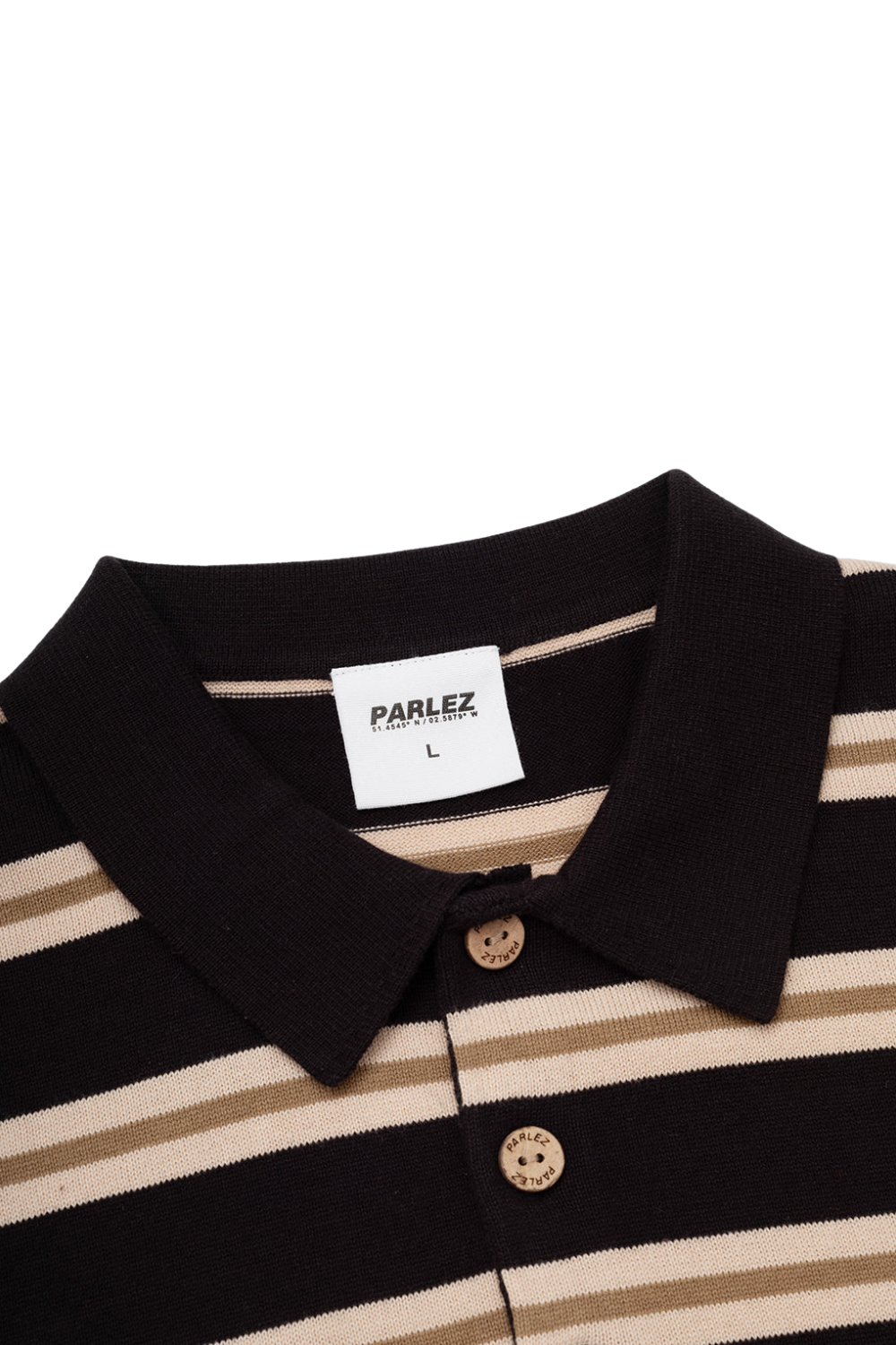 Parlez Aspen Long Sleeve Polo Knit Black