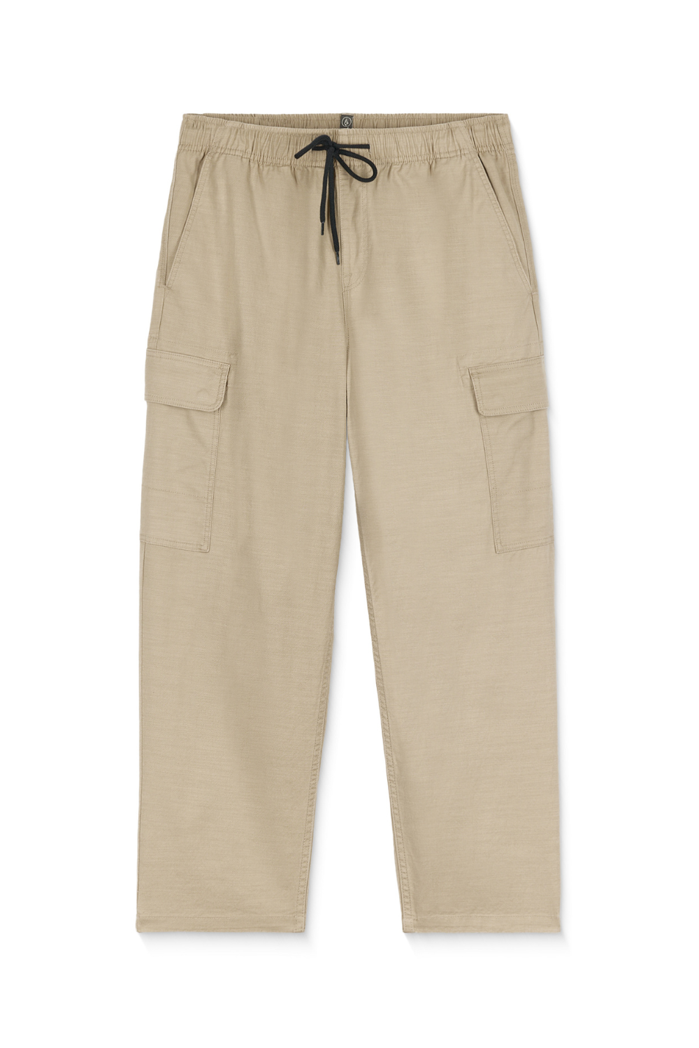 Volcom Billow Tapered Elasticated Waist Cargo Trousers Khaki