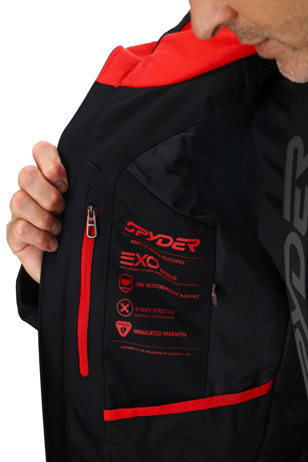 Spyder Mens Leader Insulated Snow Jacket Black Escape