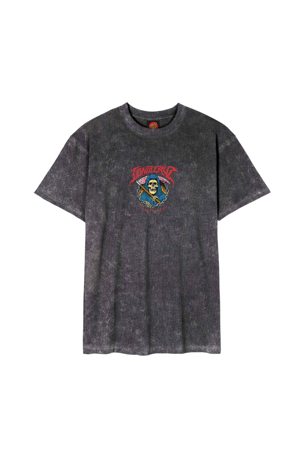 Santa Cruz Out Of Time Mens T-Shirt Black Acid Wash